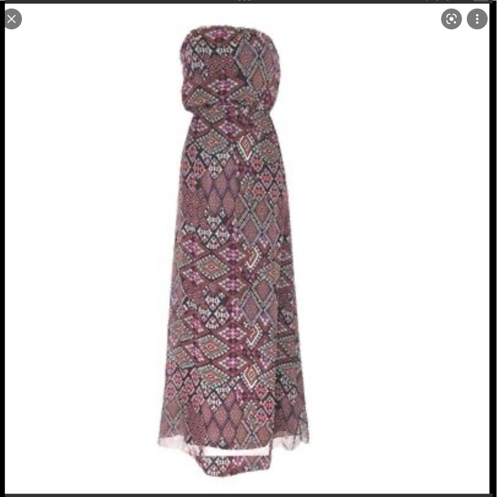 Justify Diamond Print Strapless Maxi Dress